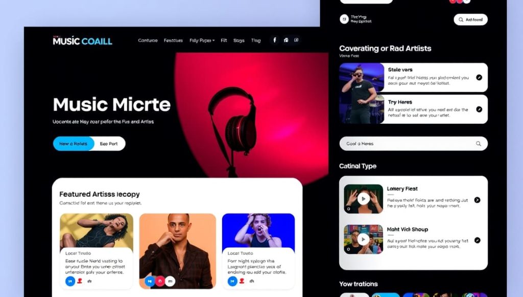 انواع طراحی سایت موزیک